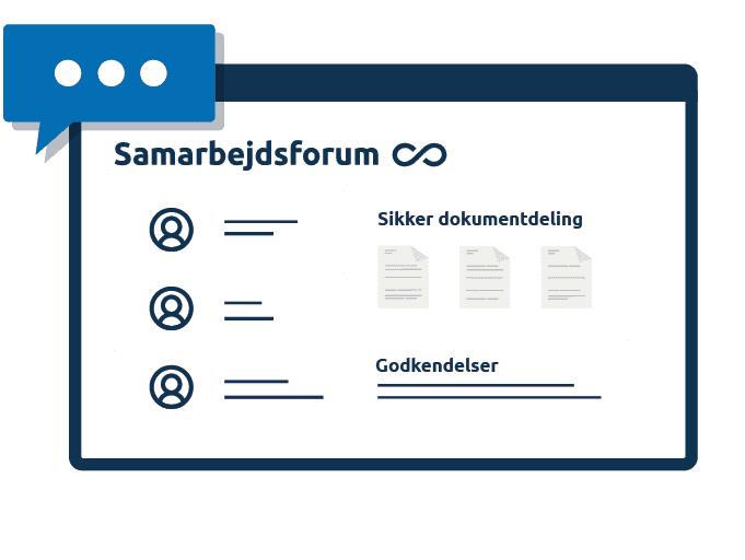 IMS Case samarbejdsforum med sikker dokumentdeling og godkendelser til eksterne parter