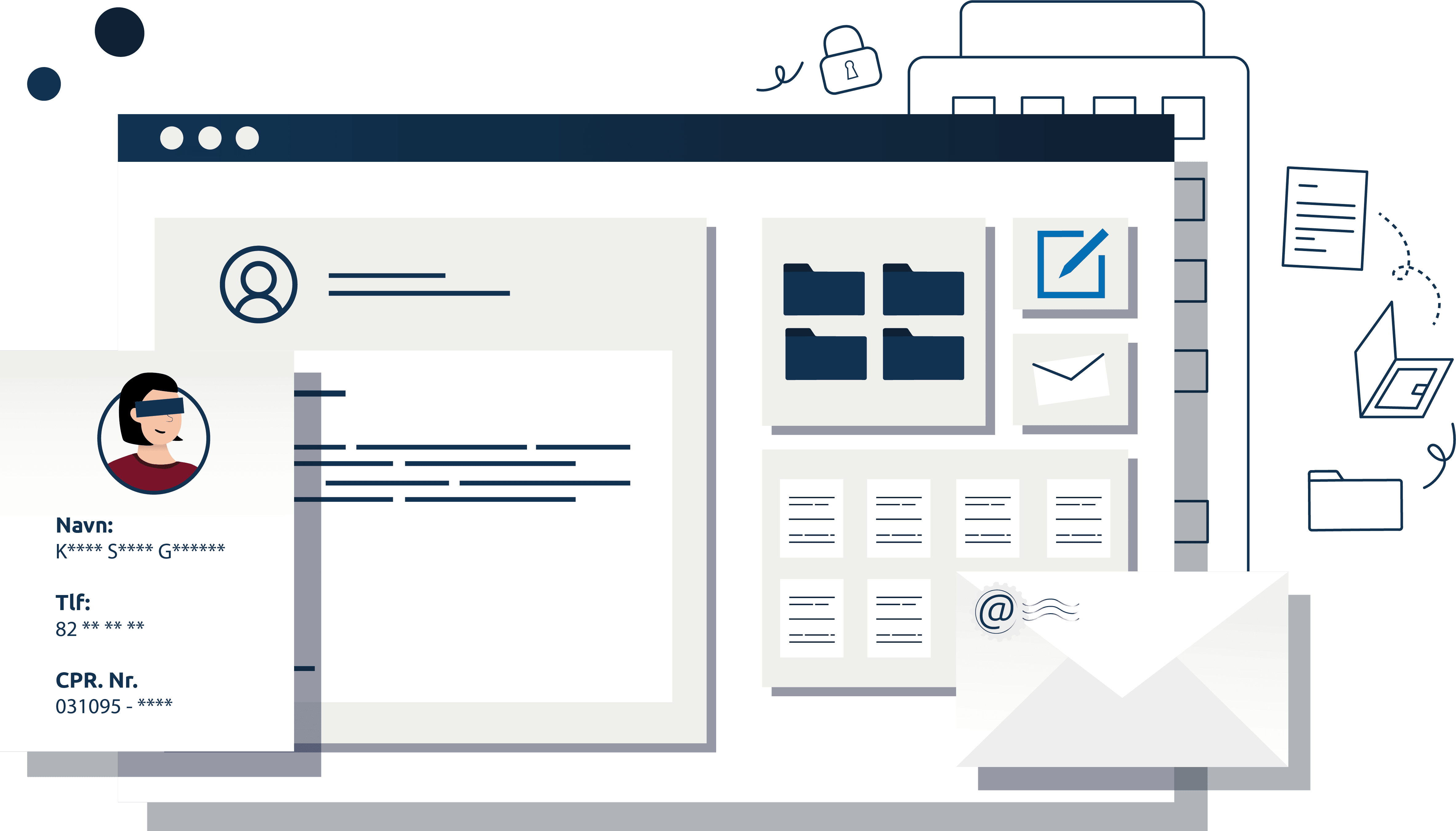 IMS Case interface med overblik over dokumenter og sager